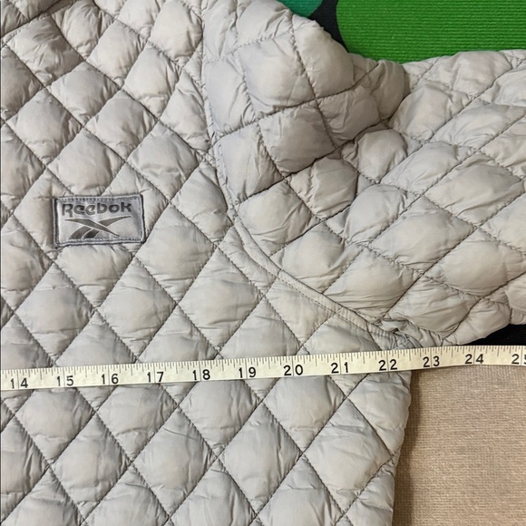 Reebok Light Gray Quilted Hooded Jacket Women's XL ( Pre-owned ) - Picture 11 of 14